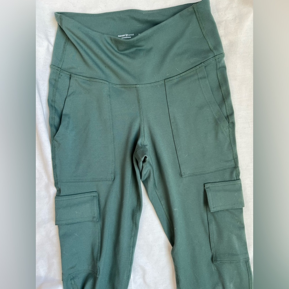 NWOT Old Navy Active Powerpress High Rise Leggings Go-Dry 4 pockets 13” waist